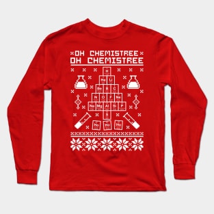 Oh Chemistree Oh Chemistree Chemistry Ugly Sweater Pixel Long Sleeve T-Shirt